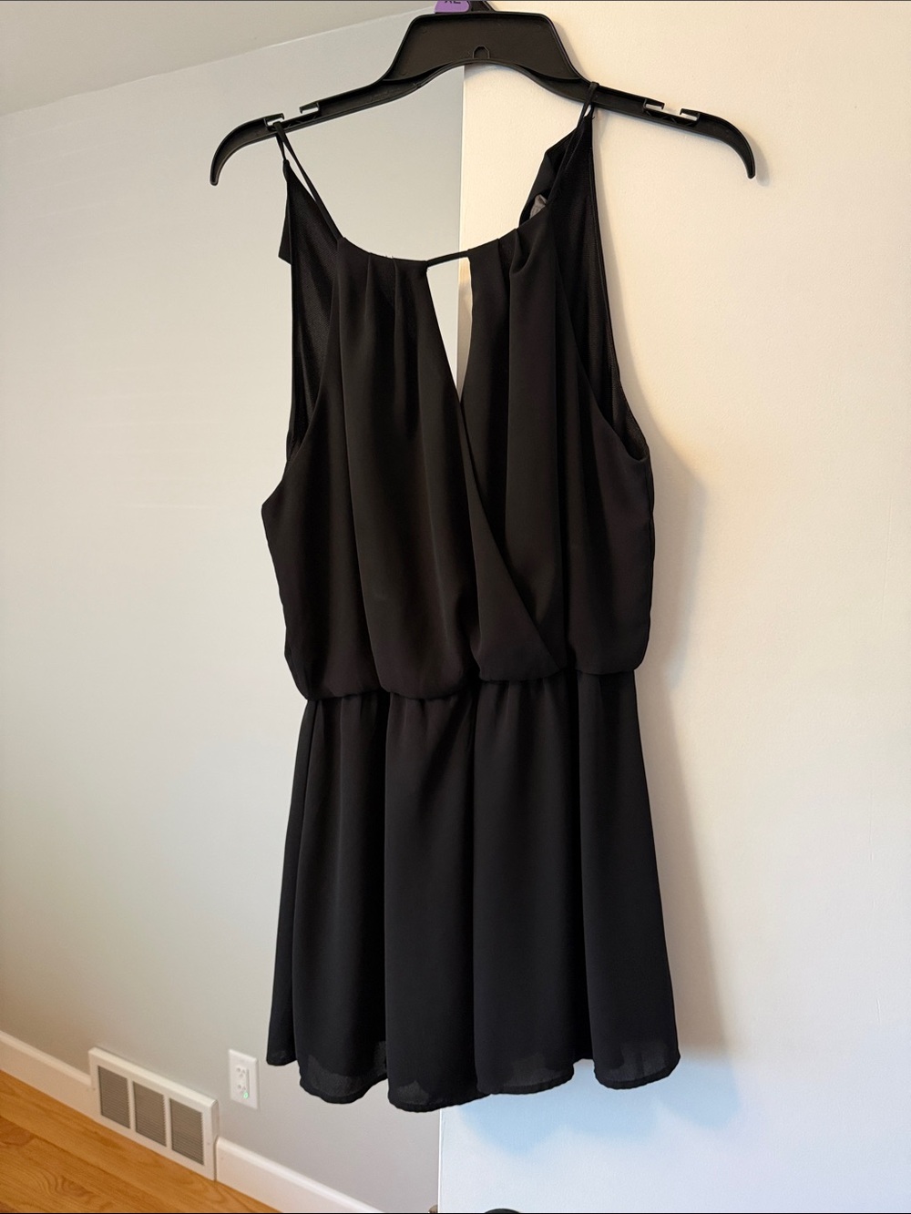 Black Sleeveless V-Neck Women’s Romper
